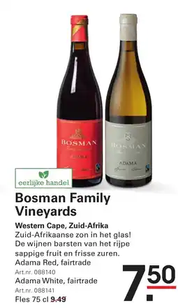Sligro Bosman family vineyards aanbieding