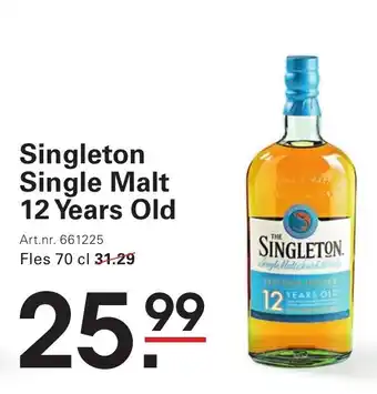 Sligro Singleton single malt 12 years old aanbieding