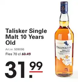 Sligro Talisker single malt 10 years aanbieding
