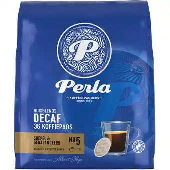 Albert Heijn Perla Huisblends Decaf koffiepads aanbieding