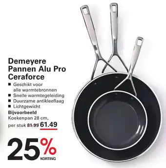 Sligro Demeyere pannen alu pro ceraforce aanbieding