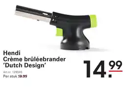 Sligro Hendi crème brûléebrander dutch design aanbieding
