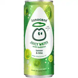 Albert Heijn innocent Juicy water with bubbles lemon & lime aanbieding
