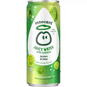 Albert Heijn innocent Juicy water with bubbles lemon & lime aanbieding