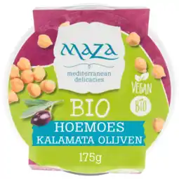 Albert Heijn Maza Biologische hoemoes kalamata olijven aanbieding