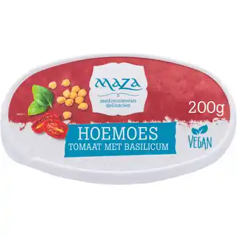Albert Heijn Maza Hoemoes tomaat basilicum aanbieding