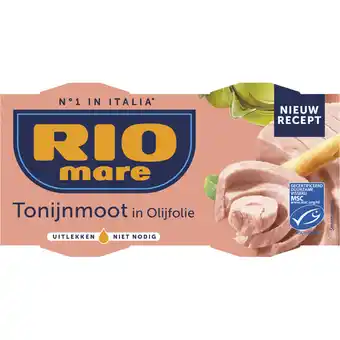Albert Heijn Rio Mare Tonijnmoot in olijfolie 2-pack aanbieding