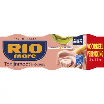 Albert Heijn Rio Mare Tonijnmoot in olijfolie 3-pack aanbieding