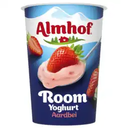 Albert Heijn Almhof Roomyoghurt aardbei aanbieding