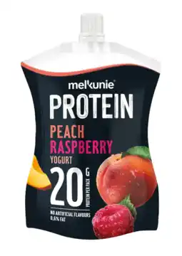 Albert Heijn Melkunie Protein peach raspberry yoghurt aanbieding