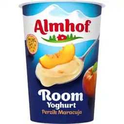 Albert Heijn Almhof Roomyoghurt perzik maracuja aanbieding