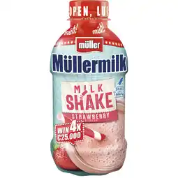 Albert Heijn Müller Müllermilk milkshake aardbeismaak aanbieding