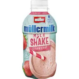 Albert Heijn Müller Müllermilk milkshake aardbeismaak aanbieding