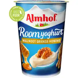 Albert Heijn Almhof Roomyoghurt walnoot Griekse honing aanbieding