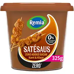 Albert Heijn Remia Satésaus zero added sugar kant & klaar aanbieding