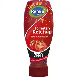 Albert Heijn Remia Tomaten ketchup zero added sugar aanbieding