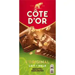 Albert Heijn Côte d'Or Chocoladereep melk stukjes hazelnoot aanbieding