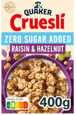 Albert Heijn Quaker Raisin hazelnut zero sugar added aanbieding