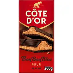 Albert Heijn Côte d'Or BonBonBloc chocoladereep praliné puur aanbieding