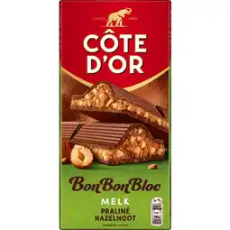 Albert Heijn Côte d'Or BonBonBloc chocoladereep hazelnoot aanbieding