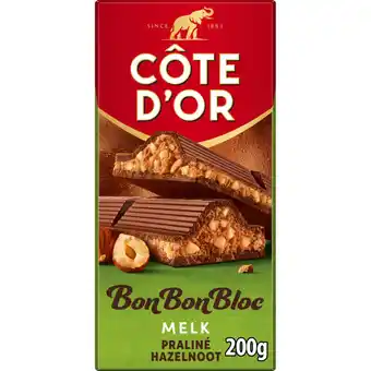 Albert Heijn Côte d'Or BonBonBloc chocoladereep hazelnoot aanbieding