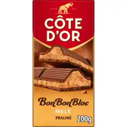 Albert Heijn Côte d'Or BonBonBloc chocoladereep praliné melk aanbieding