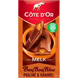 Albert Heijn Côte d'Or BonBonBloc chocoladereep praliné karamel aanbieding