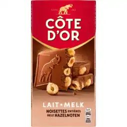 Albert Heijn Côte d'Or Chocoladereep melk hele hazelnoten aanbieding