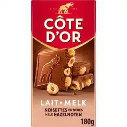 Albert Heijn Côte d'Or Chocoladereep melk hele hazelnoten aanbieding