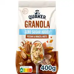Albert Heijn Quaker Granola zero sugar added pecan & nuts aanbieding
