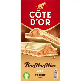 Albert Heijn Côte d'Or BonBonBloc chocoladereep praliné wit aanbieding