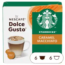 Albert Heijn Starbucks Dolce gusto compatible macchiato caramel aanbieding