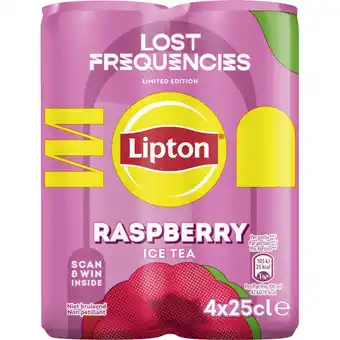 Albert Heijn Lipton Ice tea raspberry 4-pack aanbieding