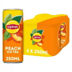 Albert Heijn Lipton Ice tea peach 4-pack aanbieding