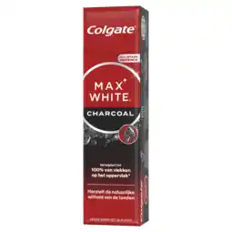 Albert Heijn Colgate Max white tandpasta charcoal aanbieding