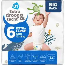 Albert Heijn AH Extra droog en zacht luiers maat 6 aanbieding