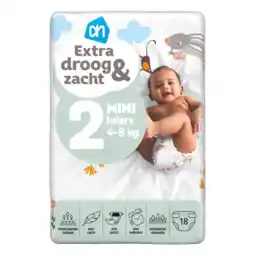 Albert Heijn AH Extra droog en zacht luiers maat 2 aanbieding