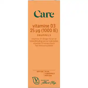 Albert Heijn Care Vitamine D3 25µg druppels aanbieding