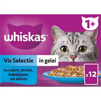 Albert Heijn Whiskas 1+ Vis selectie in gelei aanbieding
