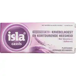 Albert Heijn Isla Cassis zuigtablet tegen kriebelhoest aanbieding