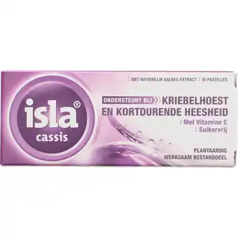 Albert Heijn Isla Cassis zuigtablet tegen kriebelhoest aanbieding