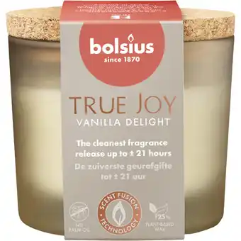 Albert Heijn Bolsius True joy geurglas vanilla delight aanbieding