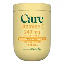 Albert Heijn Care Vitamine C kauwtabletten sinaasappel aanbieding