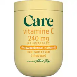 Albert Heijn Care Vitamine C kauwtabletten sinaasappel aanbieding