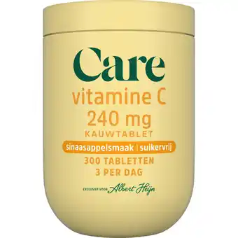 Albert Heijn Care Vitamine C kauwtabletten sinaasappel aanbieding