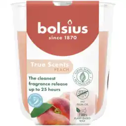 Albert Heijn Bolsius True scents geurglas peach 8cm aanbieding