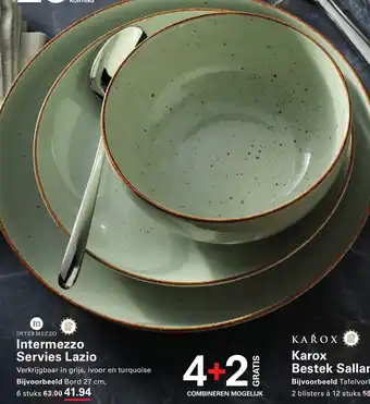 Sligro Intermezzo servies lazio aanbieding