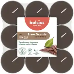Albert Heijn Bolsius True scents geurtheelichten oud wood aanbieding