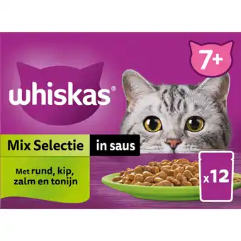 Albert Heijn Whiskas 7+ Mix selectie in saus aanbieding