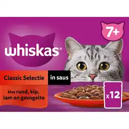 Albert Heijn Whiskas 7+ Classic selectie in saus aanbieding